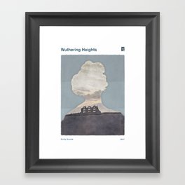 Emily Brontë Wuthering Heights - Minimalist literary design Framed Art Print