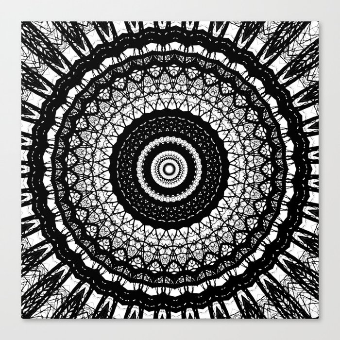 Black And White Mandala Canvas Print By Haroulita Society6
