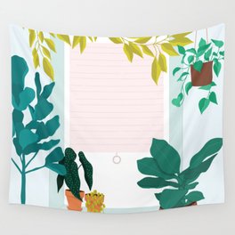 Plant Window Wall Tapestry