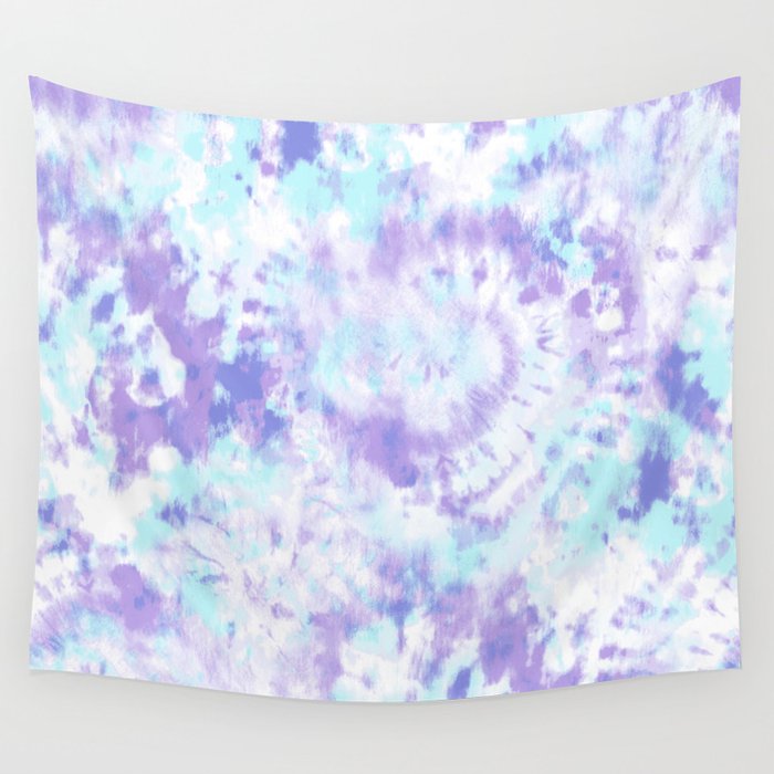 Blue and Purple Tie Dye Wall Tapestry by Carolinadiazb Society6