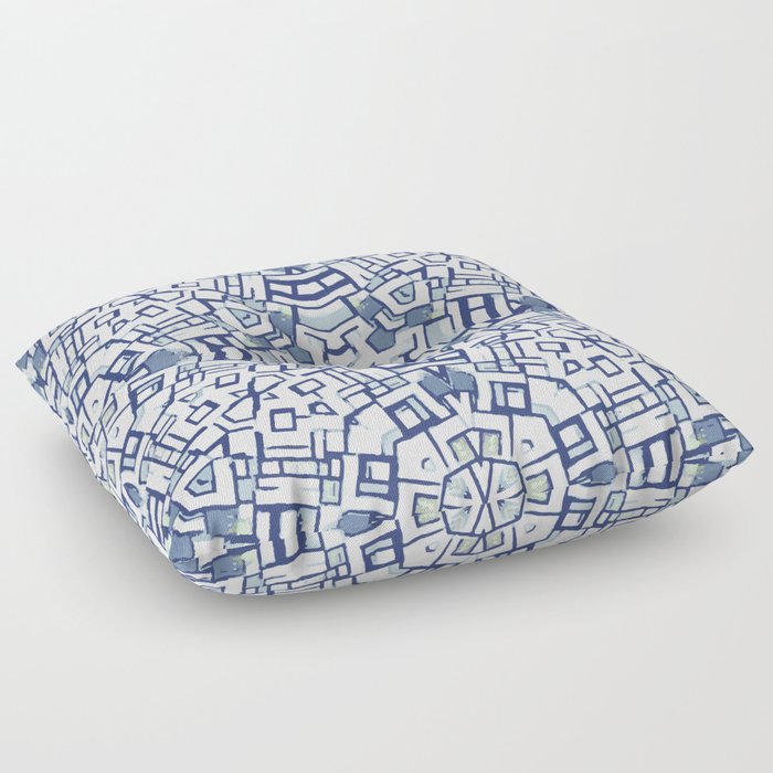 Blue Pattern Design Floor Pillow