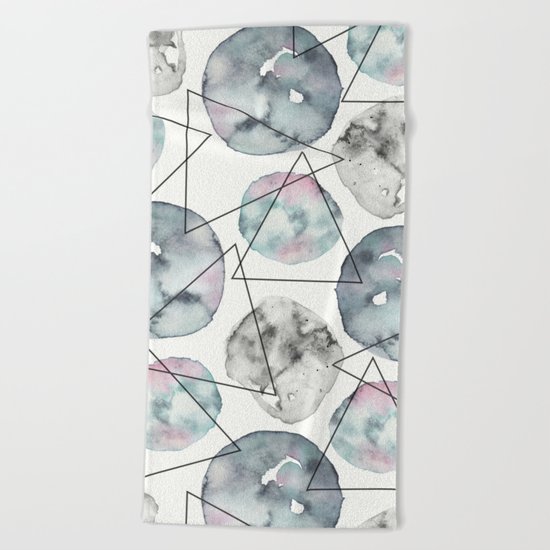 Orbiting Asteroid Pattern Beach Towel