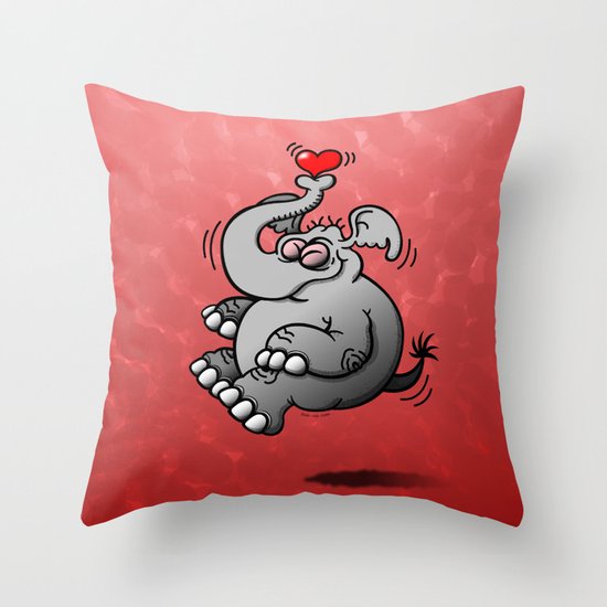 Fly me to the Moon Elephant Throw Pillow