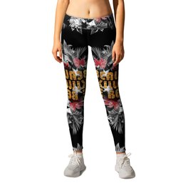 It Was Beauty That Killed The Beast Leggings | Flowers, Palmtrees, Graphicdesign, Glitter, Cinema, Pop Art, Crystals, Lillies, Gold, Beast 