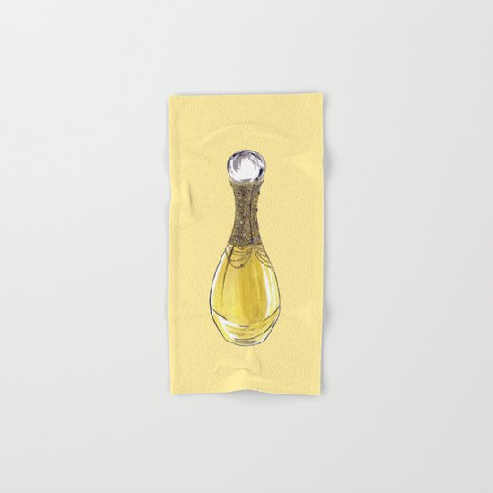 J'adore on Yellow Hand & Bath Towel