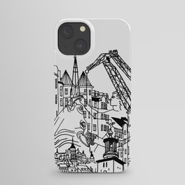 Three City Silhouettes iPhone Case