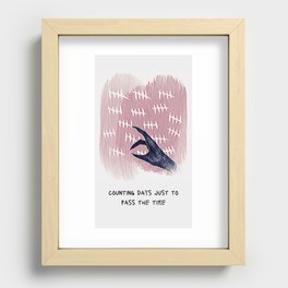 Counting Days Illustration Recessed Framed Print