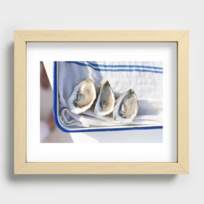 Oysters on Duxbury Bay Recessed Framed Print