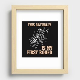 This Actually Is My First Rodeo Rodeo Country Western Cowboy Recessed Framed Print