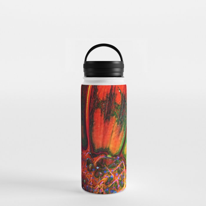 Abstracted Orange Daisy Water Bottle