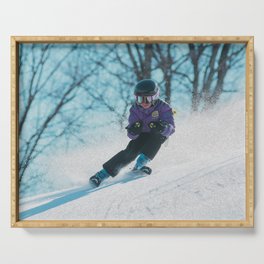 Skiing Kid Serving Tray