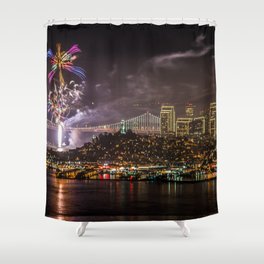 Fireworks in San Francisco Shower Curtain
