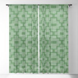 Dark Emerald Birdseye Sheer Curtain