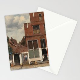 Johannes Vermeer - The little street Stationery Card