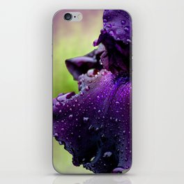 Purple Iris Rain iPhone Skin
