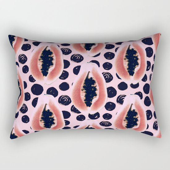 papaya dot pattern Rectangular Pillow