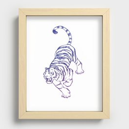 Blue Tiger Recessed Framed Print
