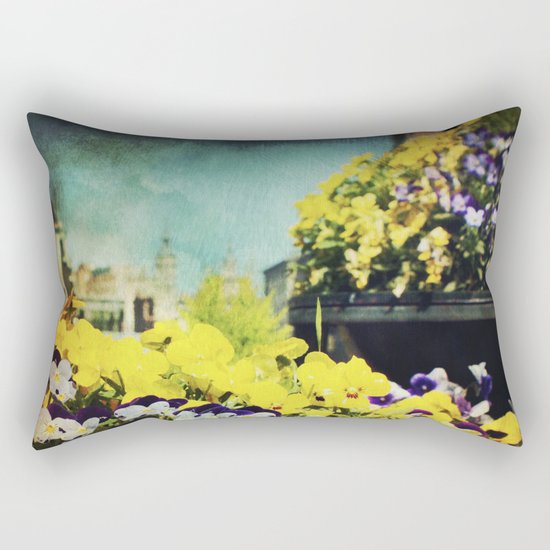 Behind the flowers Rectangular Pillow