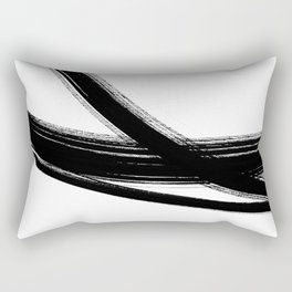 Black Abstract Brush Strokes nr 11 Rectangular Pillow
