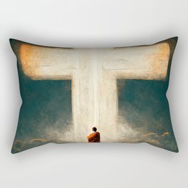 Walk towards the Cross Rectangular Pillow