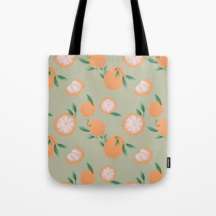 Retro oranges with background Tote Bag