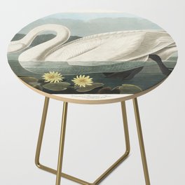 Common American Swan from Birds of America (1827) by John James Audubon  Side Table