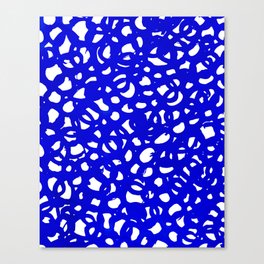 Electric Blue Abstract Canvas Print