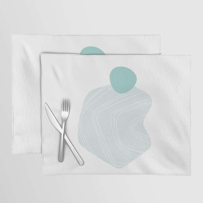 Blue No. 4  | Colorful Abstract Art Placemat