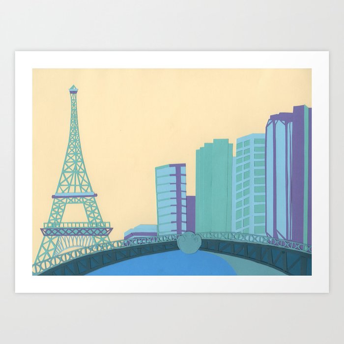 Pont Mirabeau Bridge Art Print