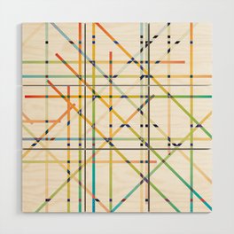 GRID INTERSECTIONS IN COLOUR. Wood Wall Art