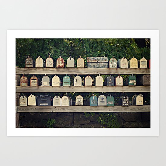 Mailboxes Art Print