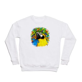 Gold and Blue Macaw Parrot Fantasy Crewneck Sweatshirt