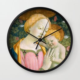Madonna and Child by Domenico Veneziano, 15th Century Wall Clock