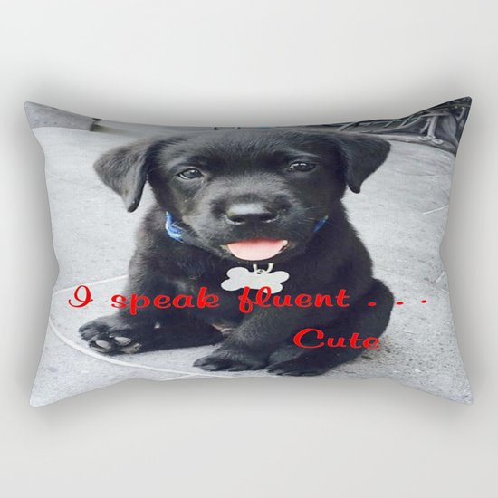 I speak fluent . . . Cute Rectangular Pillow