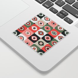 Checkered Retro Eyes – Watermelon Sticker