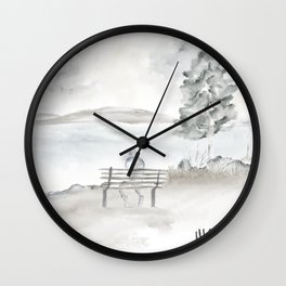 Seaside Solitude Wall Clock