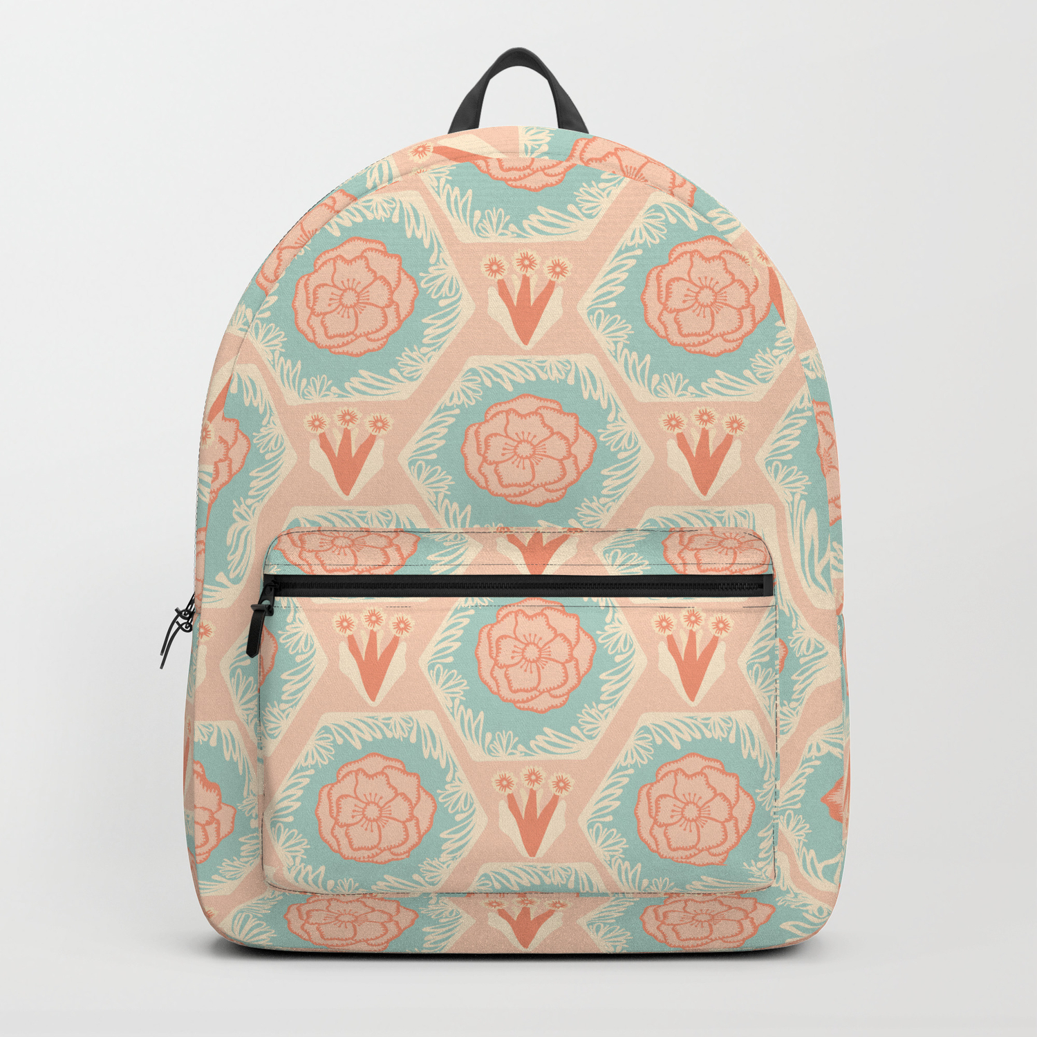 vintage floral backpack