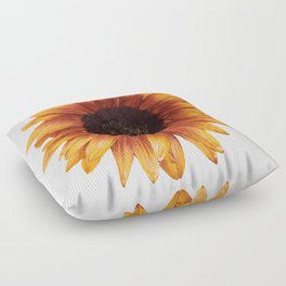 Watercolor Sunflower Floor Pillow