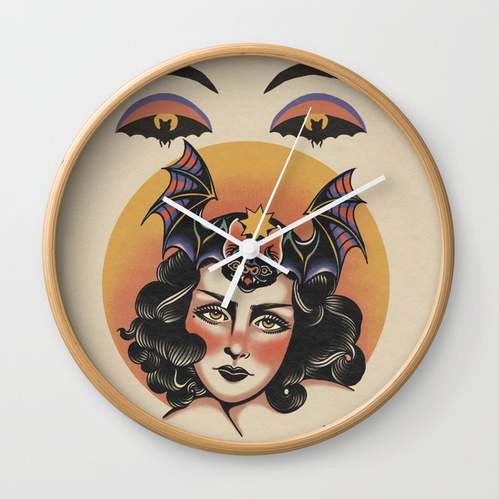 Bat Bite Betty Wall Clock