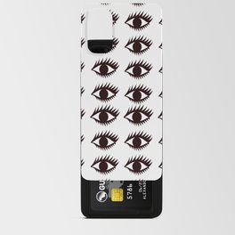 Monochrome, Black and White Eyes Android Card Case