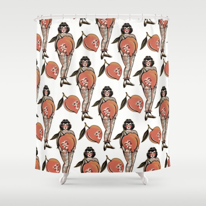 Peaches Shower Curtain