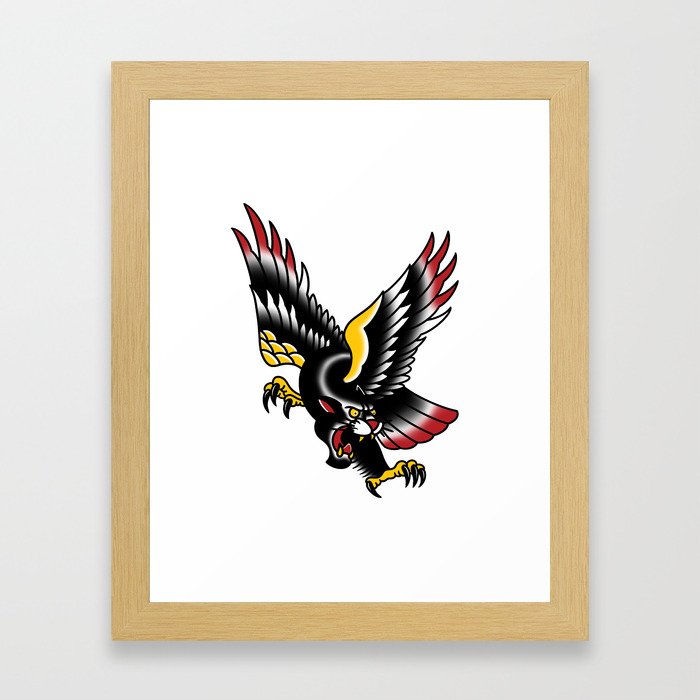 Eagle Panther Morph Framed Art Print