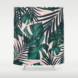 Tropical Jungle Leaves Pattern #5 #tropical #decor #art #society6 Shower Curtain