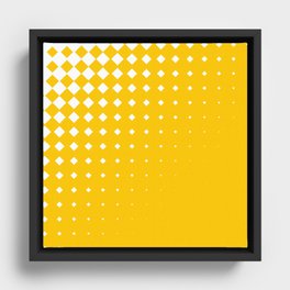 Geometric Delights 13 - Yellow Halftone Framed Canvas