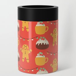 Christmas Pattern Flat Gingerbread Sweet Cake Can Cooler