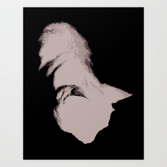 Cat Silouette Art Print