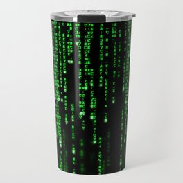 Matrix Binary Code Travel Mug