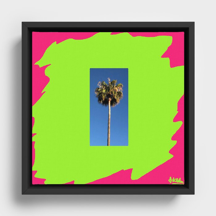 Palm Swipe Framed Canvas