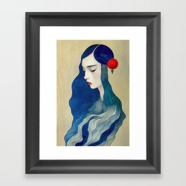 Lady Blu  Framed Art Print