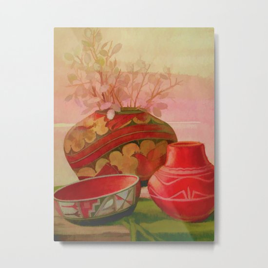 Pottery Metal Print